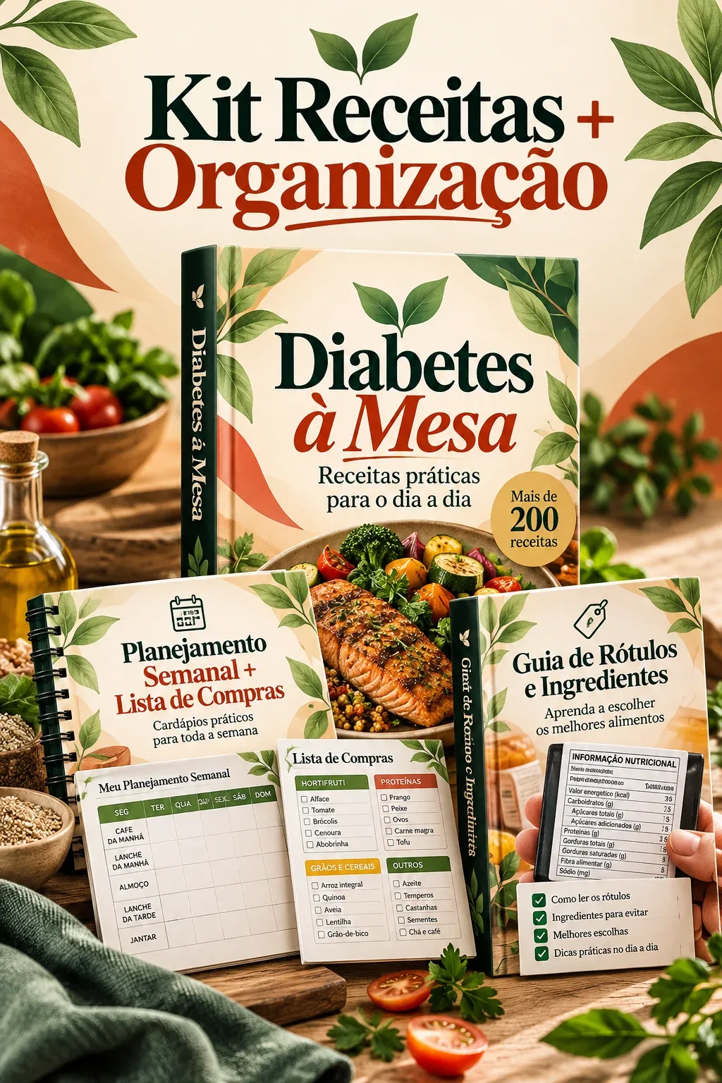 Capa do Kit Receitas + Organização