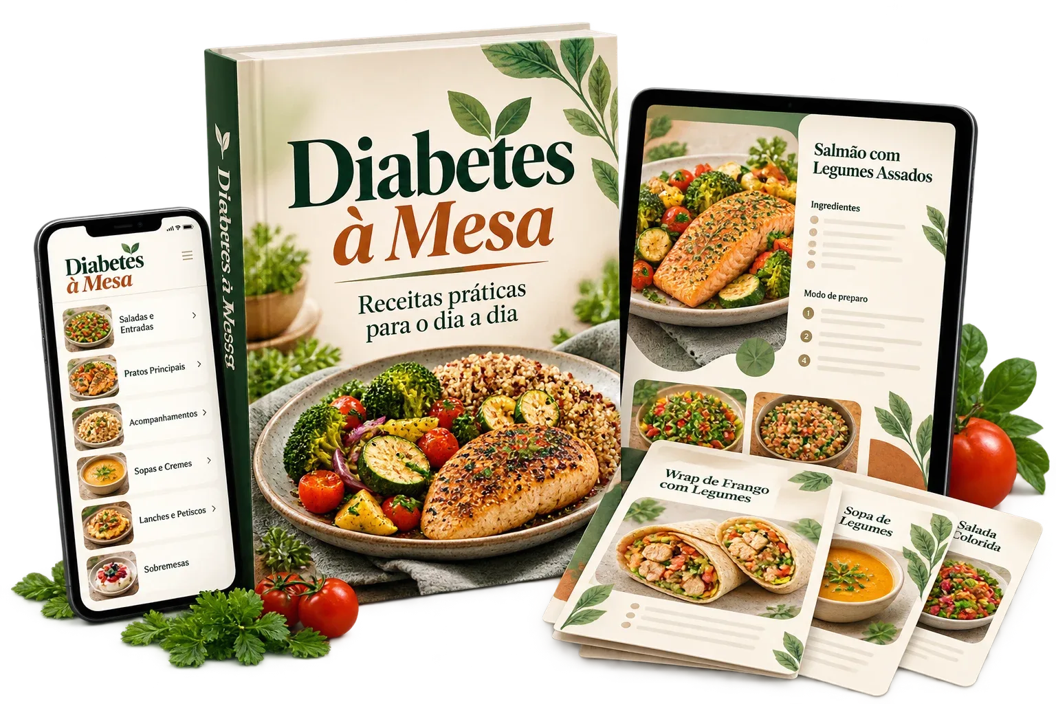 E-book Diabetes à Mesa no celular e no tablet